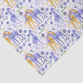 Whimsisches Lila Aquamarines Giraffenmuster Seidenpapier (Ausschnitt)