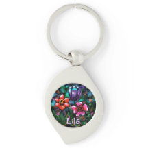 Whimsisches Lila Blau Pink Personalisiert