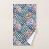 Whimsisches Märchen | Nixen Einhorn Patchwork Badhandtuch Set (Handtuch)