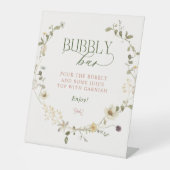 Whimsisches Märchengarten & Bows Bubbly Bar Sockelschild (Vorderseite)