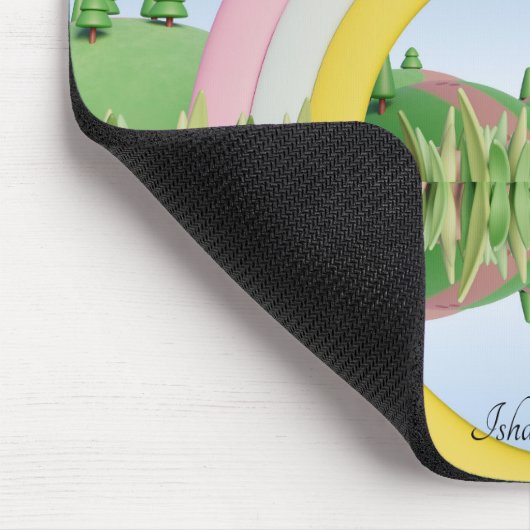 Whimsisches Märchenlandschaftsbild Mauspad (Ecke)