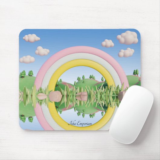 Whimsisches Märchenlandschaftsbild Mauspad (Mit Mouse)