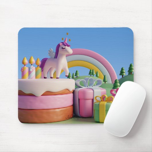 Whimsisches Märchenlandschaftsbild Mauspad (Mit Mouse)