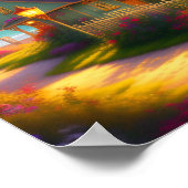 Whimsisches Meer Hütte Landschaftlich Poster (Ecke)