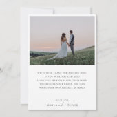 Whimsisches Minimalistisches Script-Flachbildschir Dankeskarte (Rückseite)