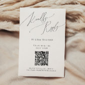 Whimsisches Minimalistisches Script QR Code RSVP-K RSVP Karte