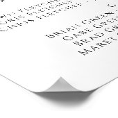 Whimsisches Minimalistisches Skript Alphabetisches Poster (Ecke)