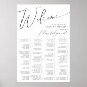 Whimsisches Minimalistisches Skript Alphabetisches Poster (Vorne)