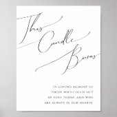 Whimsisches Minimalistisches Skript Dieses Kerzenl Poster (Vorne)