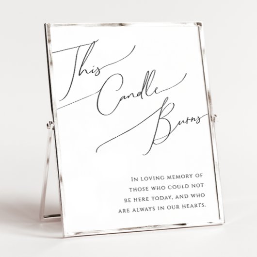 Whimsisches Minimalistisches Skript Dieses Kerzenl Poster