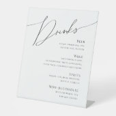 Whimsisches Minimalistisches Skript | Menü "Hochze Sockelschild (Vorderseite)