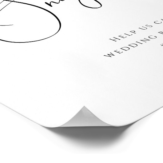 Whimsisches Minimalistisches Skript Oh Snap Hashta Poster (Ecke)