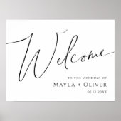 Whimsisches Minimalistisches Skript Poster (Vorne)