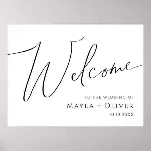 Whimsisches Minimalistisches Skript Poster (Vorne)