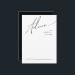 Whimsisches Minimalistisches Skript | Schwarze Hoc Hinweiskarte<br><div class="desc">Dieses skurrile minimalistische Skript | Schwarze Hochzeitsratenkarte ist perfekt für Ihre klassische, einfache Schwarz-Weiß minimale moderne Hochzeit. Das Design besticht durch elegante, delikate und romantische handgeschriebene Kalligraphieschriften mit formaler Shabby Chic-Typografie. Das Aussehen wird bei jeder Hochzeitszeit gut sein: Frühling, Sommer, Herbst oder Winter! Das Produkt ist bearbeitbar und hat viel...</div>