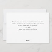 Whimsisches Minimalistisches Weihnachtsfest Feiertagskarte (Rückseite)