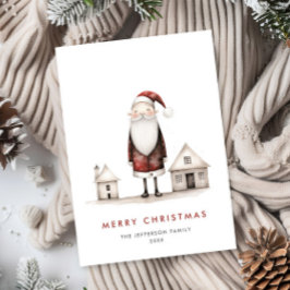 Whimsisches Minimalistisches Weihnachtsfest Feiertagskarte