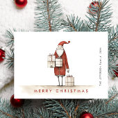 Whimsisches Minimalistisches Weihnachtsfest Feiertagskarte