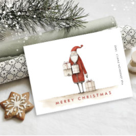 Whimsisches Minimalistisches Weihnachtsfest Feiertagskarte