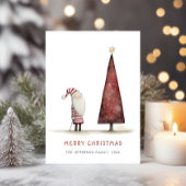 Whimsisches Minimalistisches Weihnachtsfest Feiertagskarte