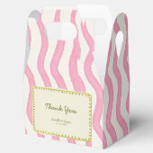 Whimsisches, modernes Rosa und grüne Gastgeschenk Geschenkschachtel (Geöffnet)