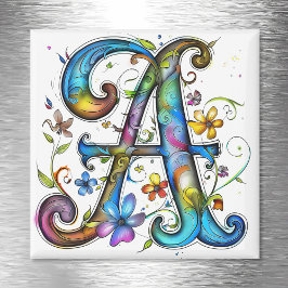 Whimsisches Monogramm A Magnet