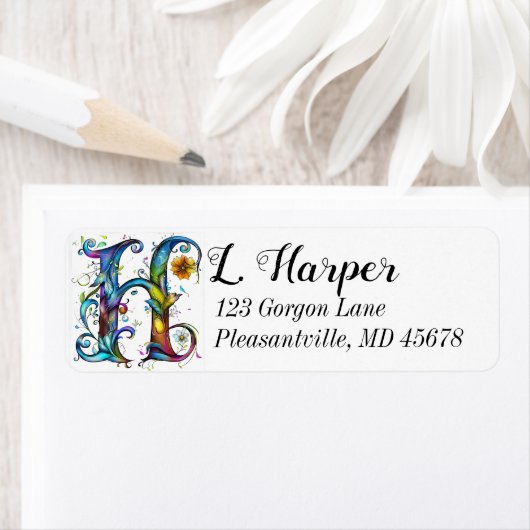 Whimsisches Monogramm H (Insitu)