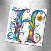 Whimsisches Monogramm H Magnet