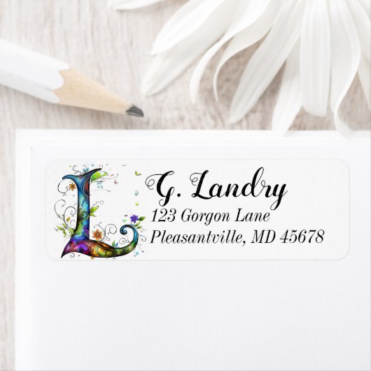 Whimsisches Monogramm L (Insitu)