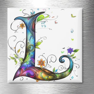 Whimsisches Monogramm L Magnet