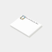 Whimsisches Monogramm O Post-it Klebezettel (angewinkelt)