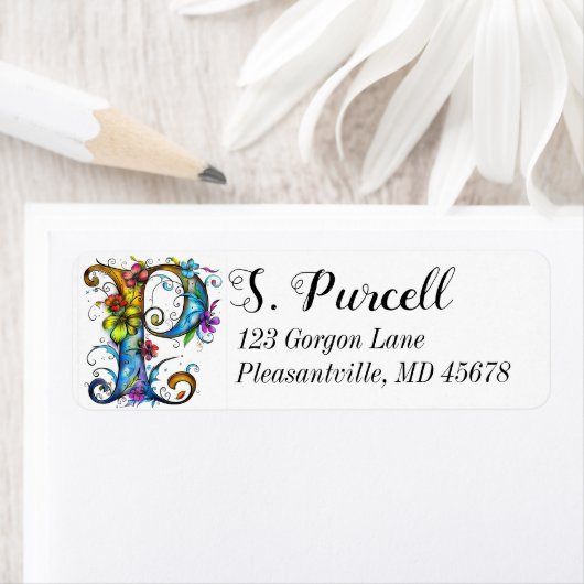 Whimsisches Monogramm P (Insitu)