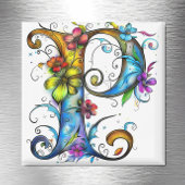Whimsisches Monogramm P Magnet