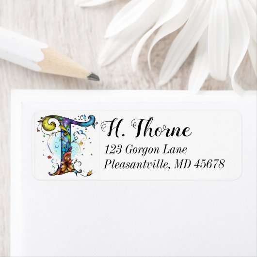 Whimsisches Monogramm T (Insitu)