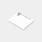 Whimsisches Monogramm V Post-it Klebezettel (angewinkelt)