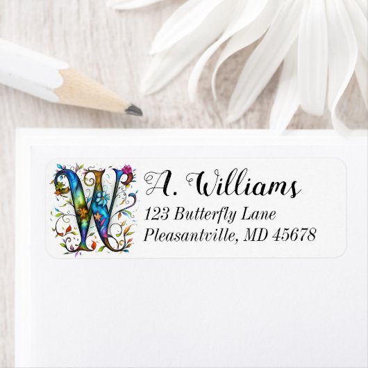 Whimsisches Monogramm W (Insitu)