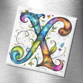 Whimsisches Monogramm X Magnet