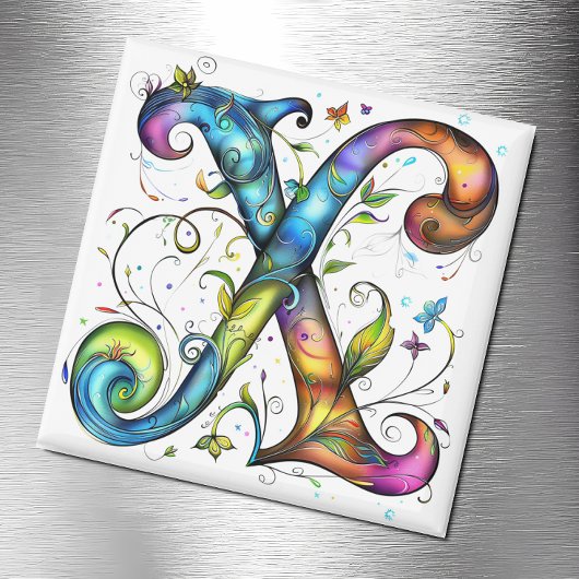 Whimsisches Monogramm X Magnet