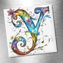 Whimsisches Monogramm Y