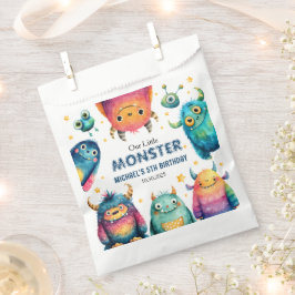 Whimsisches Monster Aquarellfarben Kindergeburtsta Geschenktütchen