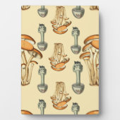 Whimsisches Muster eines Pilzes Fotoplatte (Vorderseite)