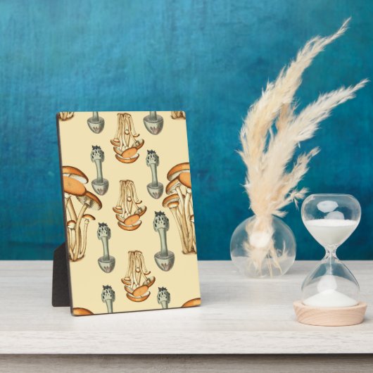 Whimsisches Muster eines Pilzes Fotoplatte (Seite)