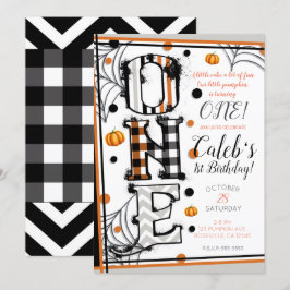 Whimsisches Muster Halloween Mashup 1. Geburtstag Einladung