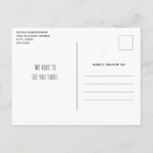 Whimsisches Nachtleben Big Moon Landschaft Geburts Einladungspostkarte (Rückseite)