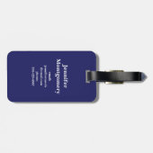 Whimsisches Nachtleben Big Moon Landschaft Gepäckanhänger (Rückseite horizontal)