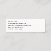 Whimsisches Nachtleben Big Moon Landschaft Mini Visitenkarte (Rückseite)