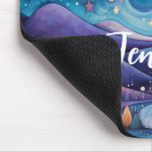 Whimsisches Nachtleben Big Moon Landschaft Mousepad (Ecke)