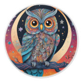 Whimsisches Nachtschwärmer Keramikknauf (Vorderseite)