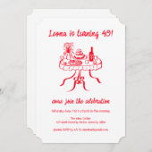 Whimsisches Niedlich Buffet Picnic Custom Geburtst Einladung (Vorne/Hinten)