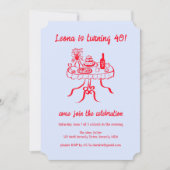 Whimsisches Niedlich Buffet Picnic Custom Geburtst Einladung (Vorderseite)